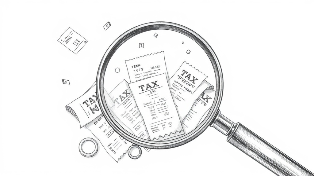 лупа над чеками и комиссиями