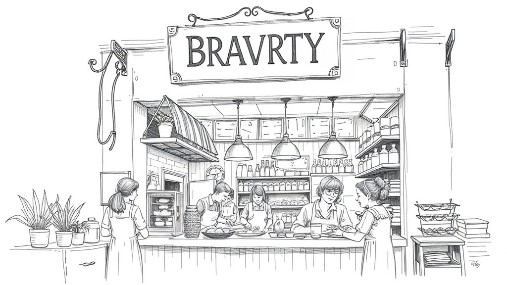 маленькая пекарня с вывеской грант