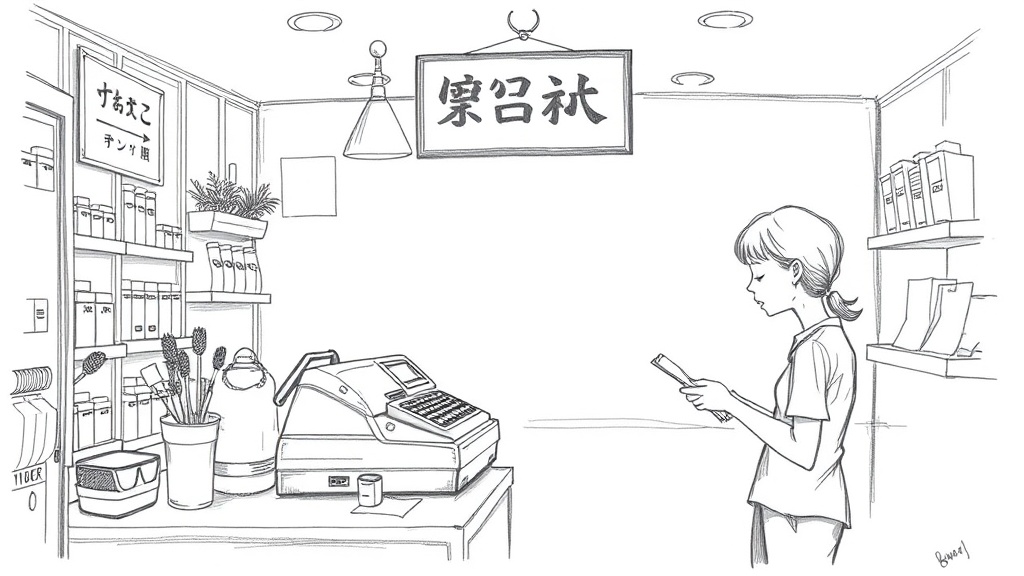 магазин с кассой и знаком УСН