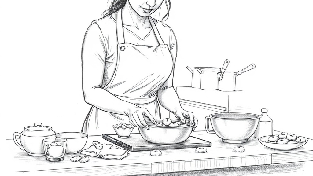 женщина печет печенье дома для бизнеса