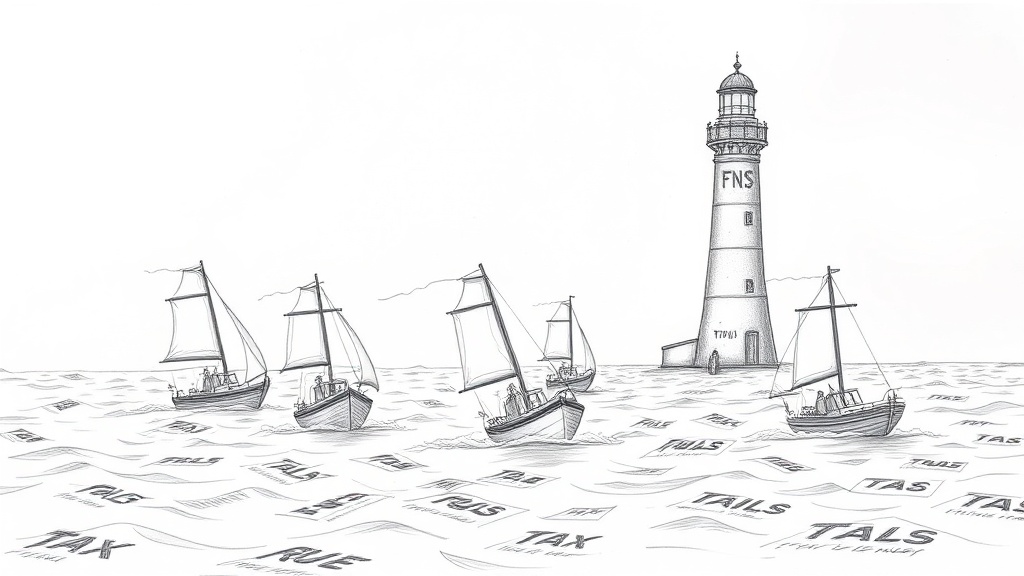 лодки бизнеса в море налогов