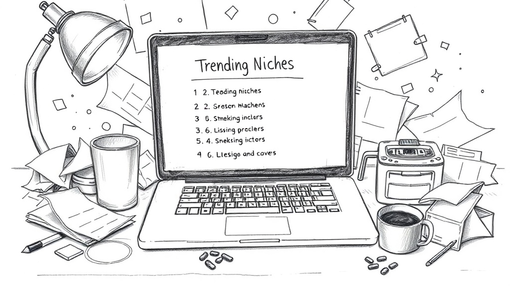 анализ трендовых ниш на ноутбуке