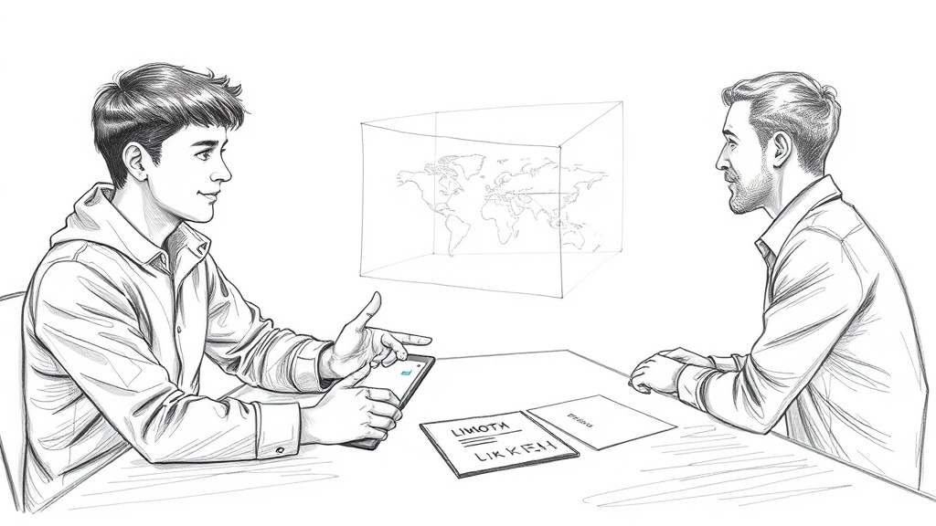 инноватор показывает прототип инвестору