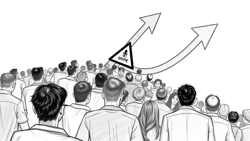 толпа покупает акции на пике хайпа