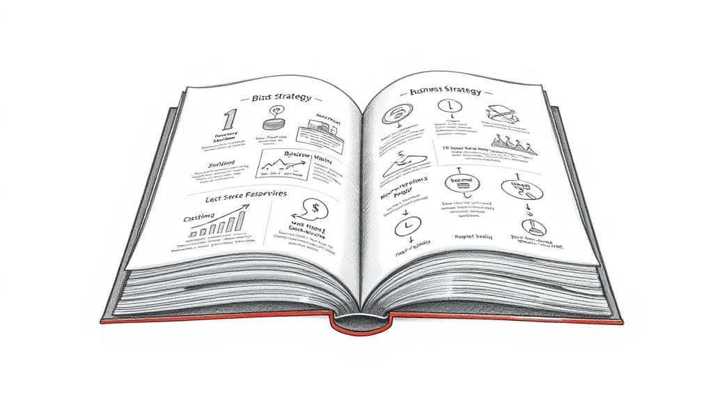 открытая книга со стратегиями