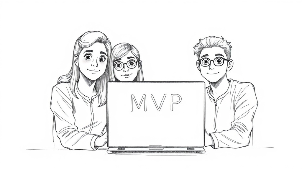 команда с MVP на пустом рынке