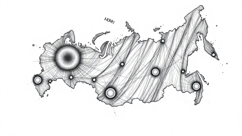 карта России с точками МСП