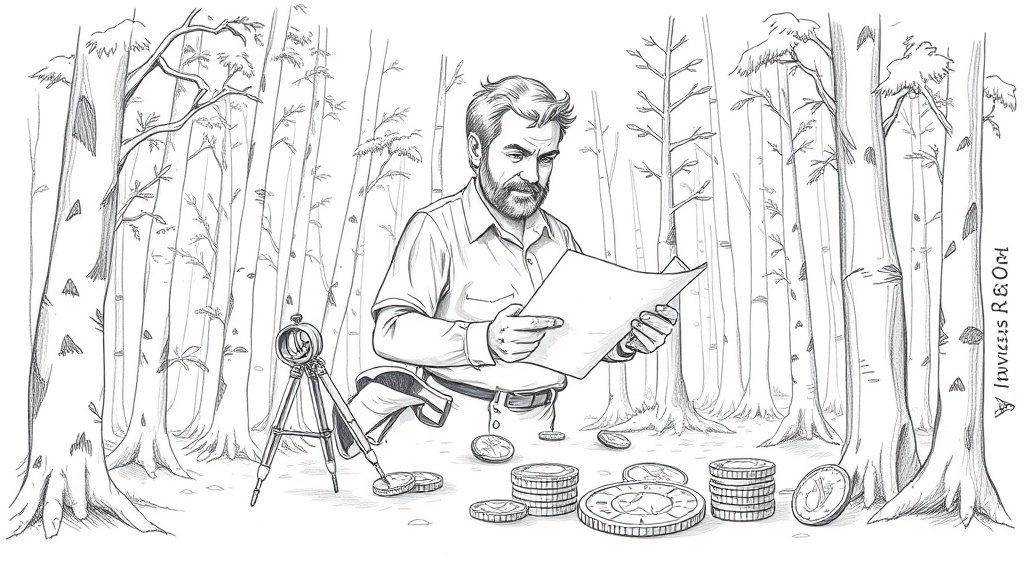 инвестор с компасом среди акций