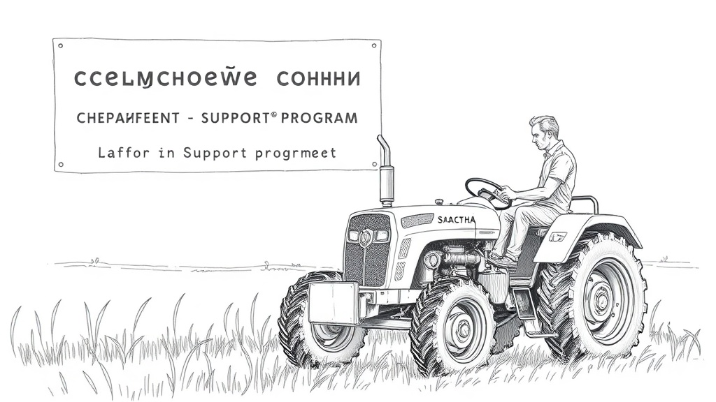 фермер с новой техникой по господдержке
