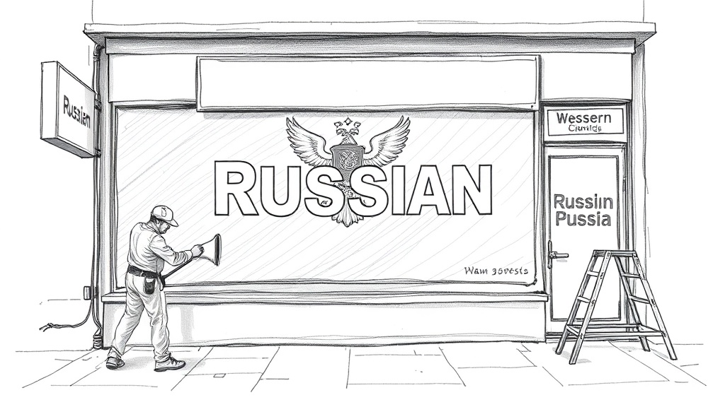 российский бренд заменяет западный на фасаде